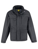 B&C COLLECTION Jacke Shelter Pro mit 12 Taschen, Black S, BCJUC41 – Dark Grey (Solid)