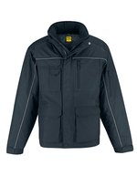 B&C COLLECTION Jacke Shelter Pro mit 12 Taschen, Black S, BCJUC41 – Navy