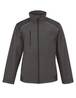 B&C COLLECTION Shield Softshell Pro Jacke mit Taschen, Black S, BCJUC42 – Dark Grey (Solid)