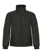 B&C COLLECTION Windjacke ID.601 mit ergonomischer Kapuze – Black