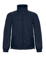 B&C COLLECTION Windjacke ID.601 mit ergonomischer Kapuze – Navy