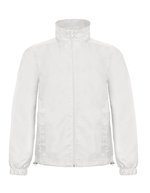 B&C COLLECTION Windjacke ID.601 mit ergonomischer Kapuze, Dark Grey (Solid) L, BCJUI60 – White