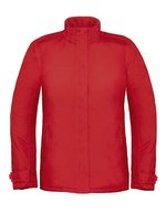 B&C COLLECTION Damenjacke Real+ mit Fleece-Futter, Black XS, BCJW925 – Deep Red