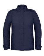 B&C COLLECTION Damenjacke Real+ mit Fleece-Futter, Black XS, BCJW925 – Navy