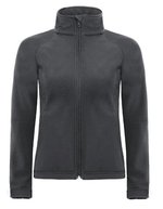 B&C COLLECTION Softshell-Hoodie mit Balaclava-Kapuze für Damen, Azure XS, BCJW937 – Dark Grey (Solid)