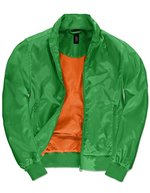 B&C COLLECTION Damenjacke Trooper, wasserdicht, mit Kapuze, Black/Cobalt Blue XS, BCJW964 – Real Green/Neon Orange