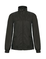 B&C COLLECTION Windjacke ID.601 mit Kapuze für Damen – Black