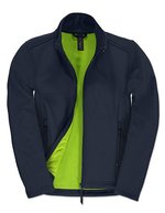 B&C COLLECTION Softshell-Jacke ID.701 mit Stretch für Damen, Atoll/Ghost Grey XS, BCJWI63 – Navy/Neon Green