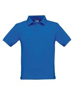 B&C Kids' Polo Safran aus 100% Baumwolle, Black 5/6 (110/116), BCPK486 – Royal Blue