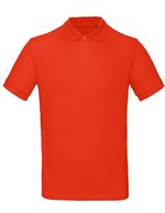 B&C Nachhaltiges Herren Poloshirt Bio-Baumwolle, Black S, BCPM430 – Fire Red