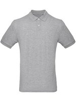 B&C Nachhaltiges Herren Poloshirt Bio-Baumwolle, Black S, BCPM430 – Heather Grey