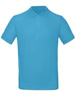 B&C Nachhaltiges Herren Poloshirt Bio-Baumwolle, Black S, BCPM430 – Very Turquoise