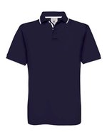 B&C Polo Safran Sport mit Kontrast-Streifen – Navy/White