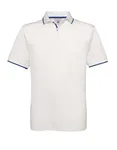 B&C Polo Safran Sport mit Kontrast-Streifen, White/Royal Blue M, BCPU413 – Bild 2