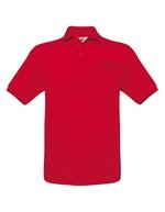 B&C Polo mit Brusttasche aus Bio-Baumwolle – Red