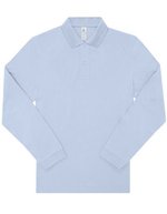 B&C My Polo 180 Langarm-Poloshirt Baumwolle – Blush Blue