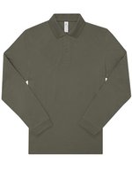 B&C My Polo 180 Langarm-Poloshirt Baumwolle – Camo Green