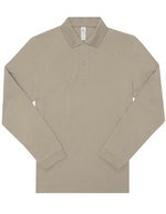 B&C My Polo 180 Langarm-Poloshirt Baumwolle, Black S, BCPU425 – Mastic