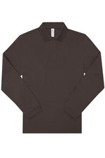 B&C My Polo 180 Langarm-Poloshirt Baumwolle, Black S, BCPU425 – Roasted Coffee