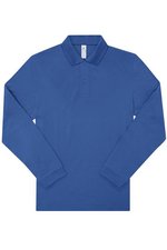 B&C My Polo 180 Langarm-Poloshirt Baumwolle, Black S, BCPU425 – Royal Blue