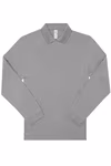 B&C My Polo 180 Long-Sleeve Polo Shirt Cotton, Black S, BCPU425 – Sport Grey (Heather)
