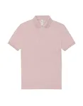 B&C My Polo 210 Baumwoll-Poloshirt mit Knopfleiste, Amalfi Blue S, BCPU426 – Blush Pink