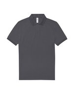 B&C My Polo 210 Baumwoll-Poloshirt mit Knopfleiste, Amalfi Blue S, BCPU426 – Dark Grey (Solid)