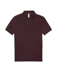 B&C My Polo 210 Baumwoll-Poloshirt mit Knopfleiste, Amalfi Blue S, BCPU426 – Heather Burgundy