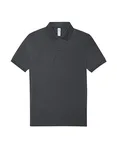 B&C My Polo 210 Baumwoll-Poloshirt mit Knopfleiste, Amalfi Blue S, BCPU426 – Heather Tarmac
