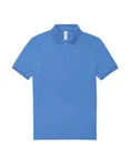 B&C My Polo 210 Baumwoll-Poloshirt mit Knopfleiste, Amalfi Blue S, BCPU426 – Lake Blue