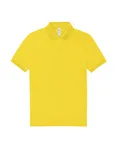 B&C My Polo 210 Baumwoll-Poloshirt mit Knopfleiste, Amalfi Blue S, BCPU426 – Mellow Yellow