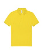 B&C My Polo 210 Baumwoll-Poloshirt mit Knopfleiste, Amalfi Blue S, BCPU426 – Mellow Yellow