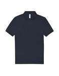 B&C My Polo 210 Baumwoll-Poloshirt mit Knopfleiste, Amalfi Blue S, BCPU426 – Navy