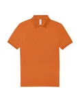 B&C My Polo 210 Baumwoll-Poloshirt mit Knopfleiste, Amalfi Blue S, BCPU426 – Pure Orange