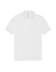 B&C My Polo 210 Baumwoll-Poloshirt mit Knopfleiste, Amalfi Blue S, BCPU426 – White