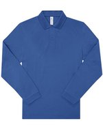 B&C My Polo 210 Long Sleeve Amalfi Blue S (BCPU427), BCPU427 – Royal Blue