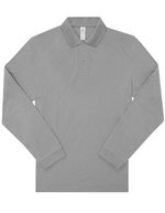 B&C My Polo 210 Long Sleeve Amalfi Blue S (BCPU427), BCPU427 – Sport Grey (Heather)