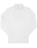 B&C My Polo 210 Long Sleeve Amalfi Blue S (BCPU427), BCPU427 – White
