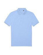 B&C Nachhaltiges Herren Poloshirt 65/35°, Acid Lime S, BCPU428 – Lotus Blue