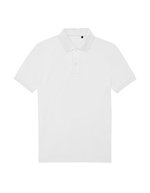 B&C Nachhaltiges Herren Poloshirt 65/35°, Acid Lime S, BCPU428 – White