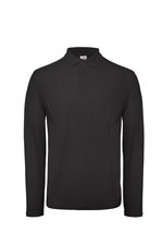 B&C Langarm Poloshirt aus nachhaltiger Baumwolle, Black XS, BCPUI12 – Bild 3