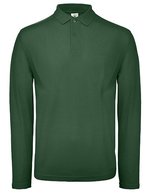 B&C Langarm Poloshirt aus nachhaltiger Baumwolle – Bottle Green