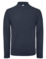B&C Langarm Poloshirt aus nachhaltiger Baumwolle – Navy