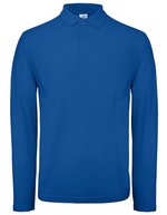 B&C Langarm Poloshirt aus nachhaltiger Baumwolle, Black XS, BCPUI12 – Royal Blue