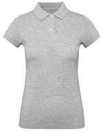 B&C Polo-Shirt aus Bio-Baumwolle für Damen, White XS, BCPW440 – Heather Grey