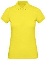 B&C Polo-Shirt aus Bio-Baumwolle für Damen, White XS, BCPW440 – Solar Yellow