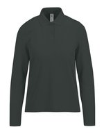 B&C Langarm Polo 180 Baumwolle für Damen, Black XS, BCPW462 – Bild 3