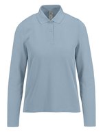 B&C Langarm-Polo 210 aus Baumwolle, Amalfi Blue XS, BCPW464 – Bild 3