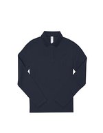 B&C Langarm-Polo 210 aus Baumwolle, Amalfi Blue XS, BCPW464 – Navy