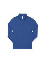 B&C Langarm-Polo 210 aus Baumwolle, Amalfi Blue XS, BCPW464 – Royal Blue